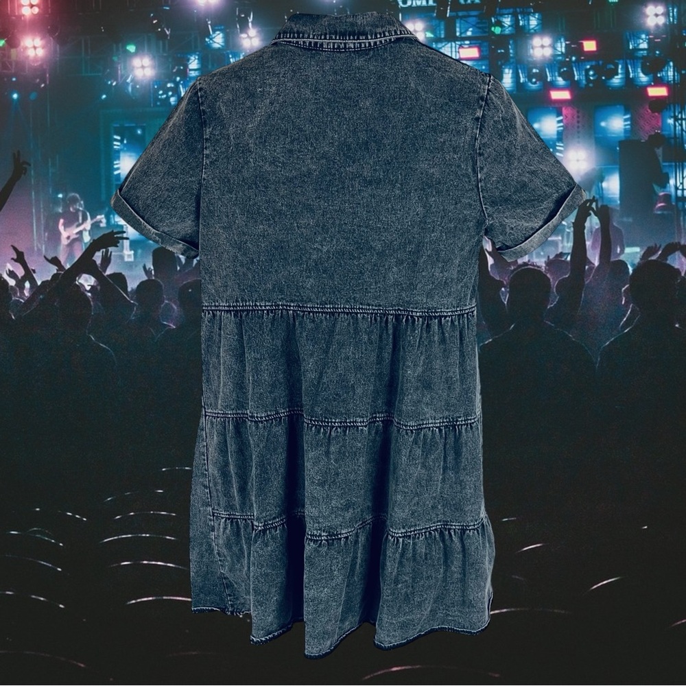 Vintage Denim Dress - Size Large - Picture 2 of 11